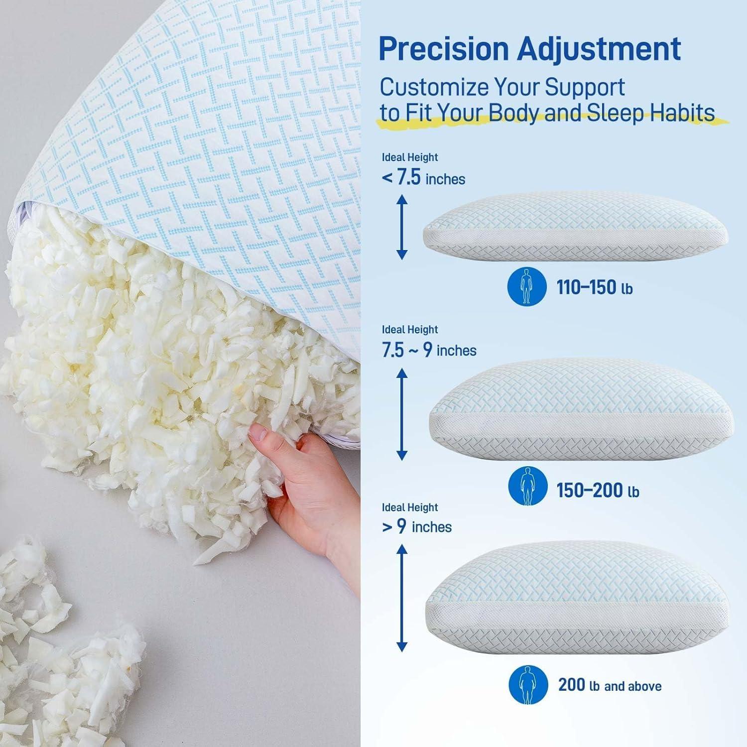 Almohada Ajustable Hipoalergénica Alkyonos Queen Espuma Viscoelástica