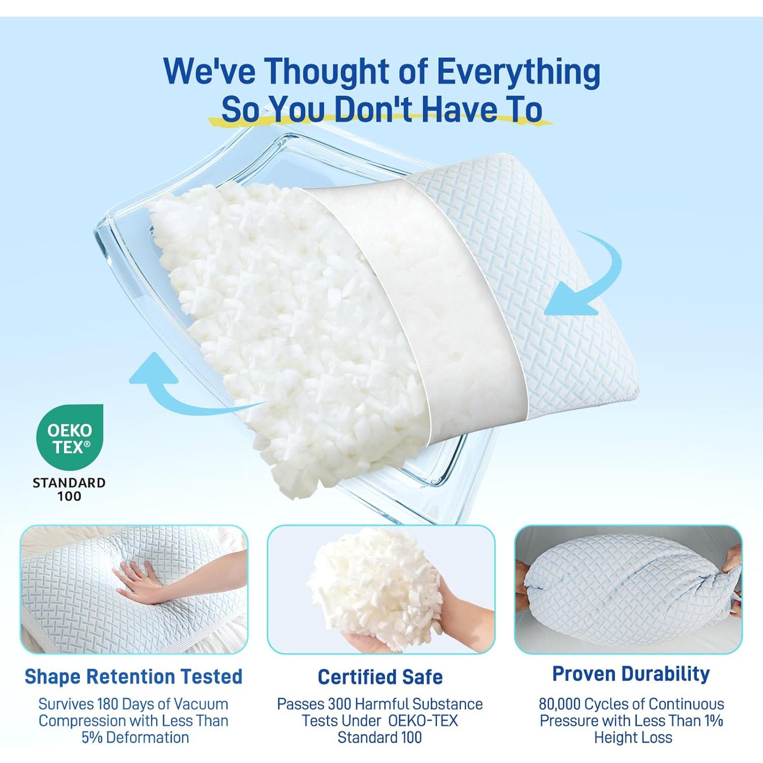 Almohada Ajustable Hipoalergénica Alkyonos Queen Espuma Viscoelástica