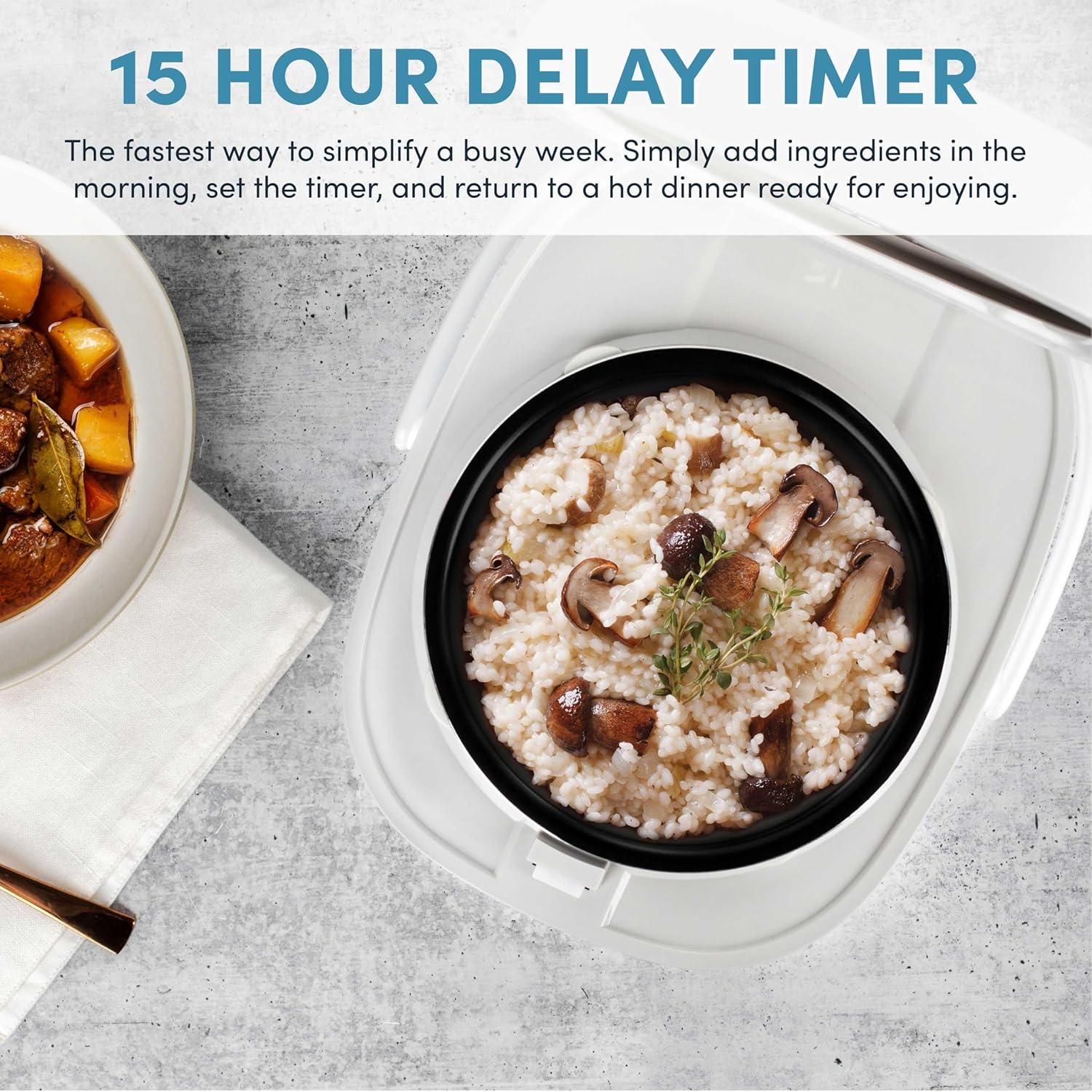 Cocedor de Arroz AROMA ARC-7604 2Qt Inducción 360° Blanco