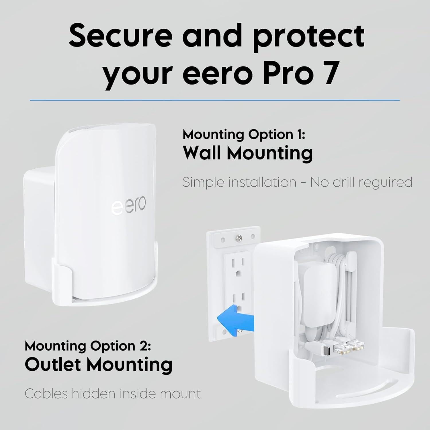 Soporte de Montaje en Pared eero Pro 7 XLTTYWL Blanco