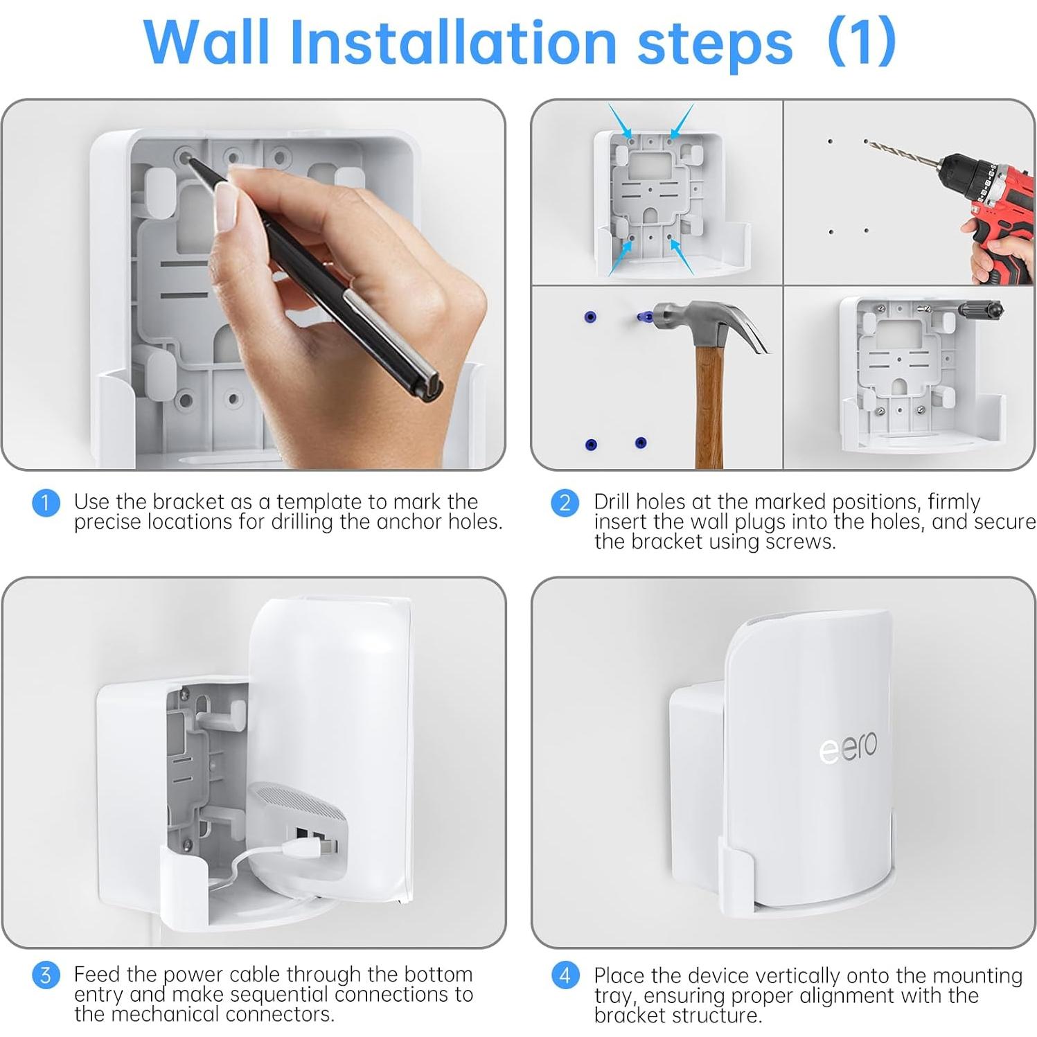 Soporte de Montaje en Pared eero Pro 7 XLTTYWL Blanco