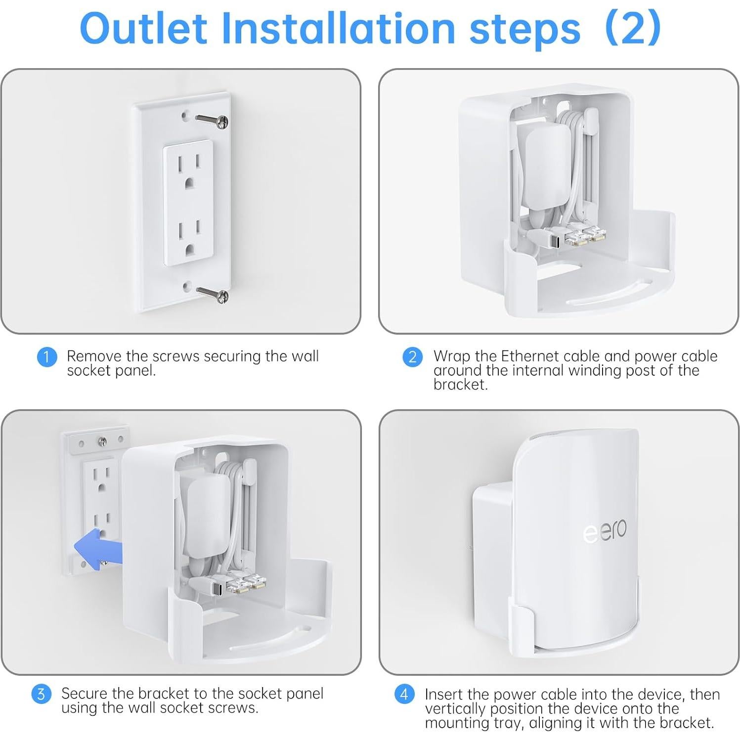 Soporte de Montaje en Pared eero Pro 7 XLTTYWL Blanco