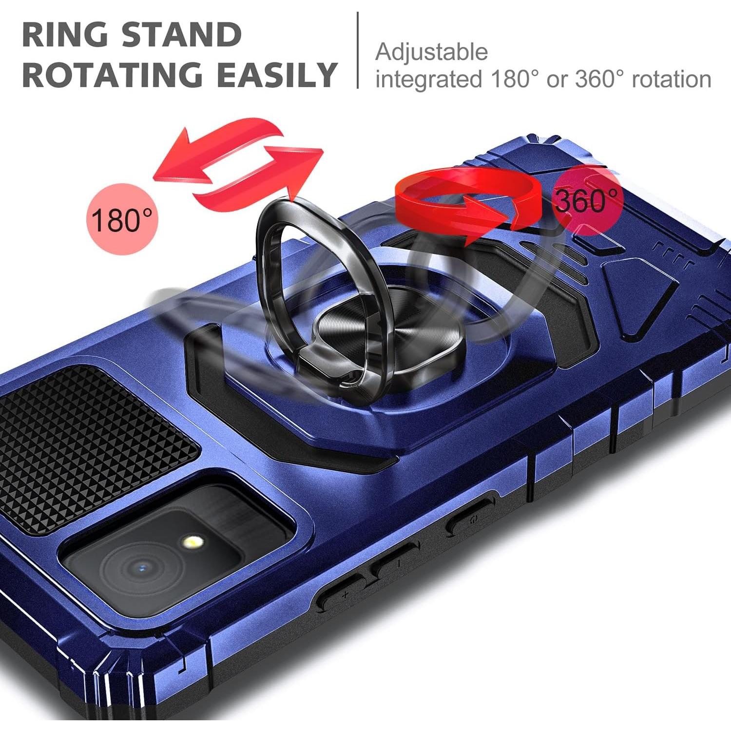 Funda Protectora Grado Militar WDHD para TCL K11 T432W Azul