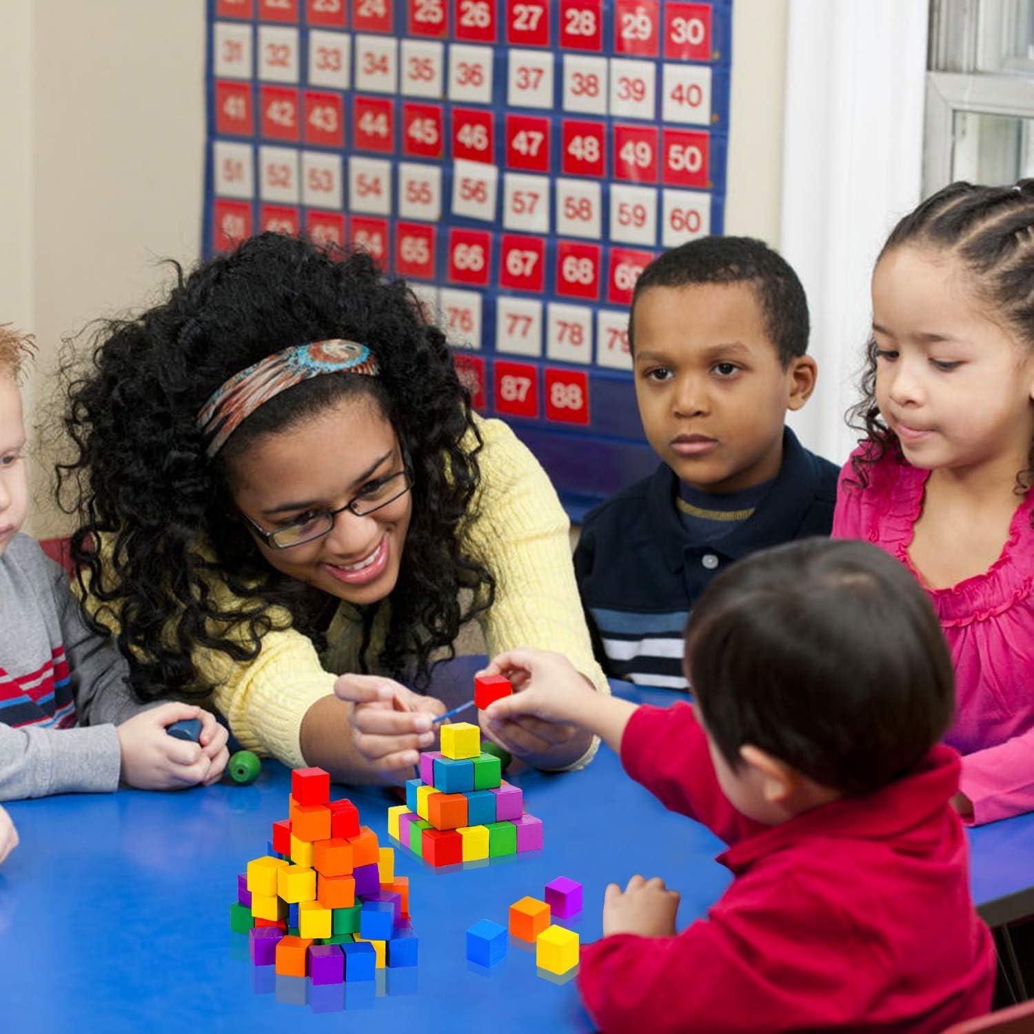 Bloques de Madera Coobbar 200 Piezas 1.98 cm Colores Variados