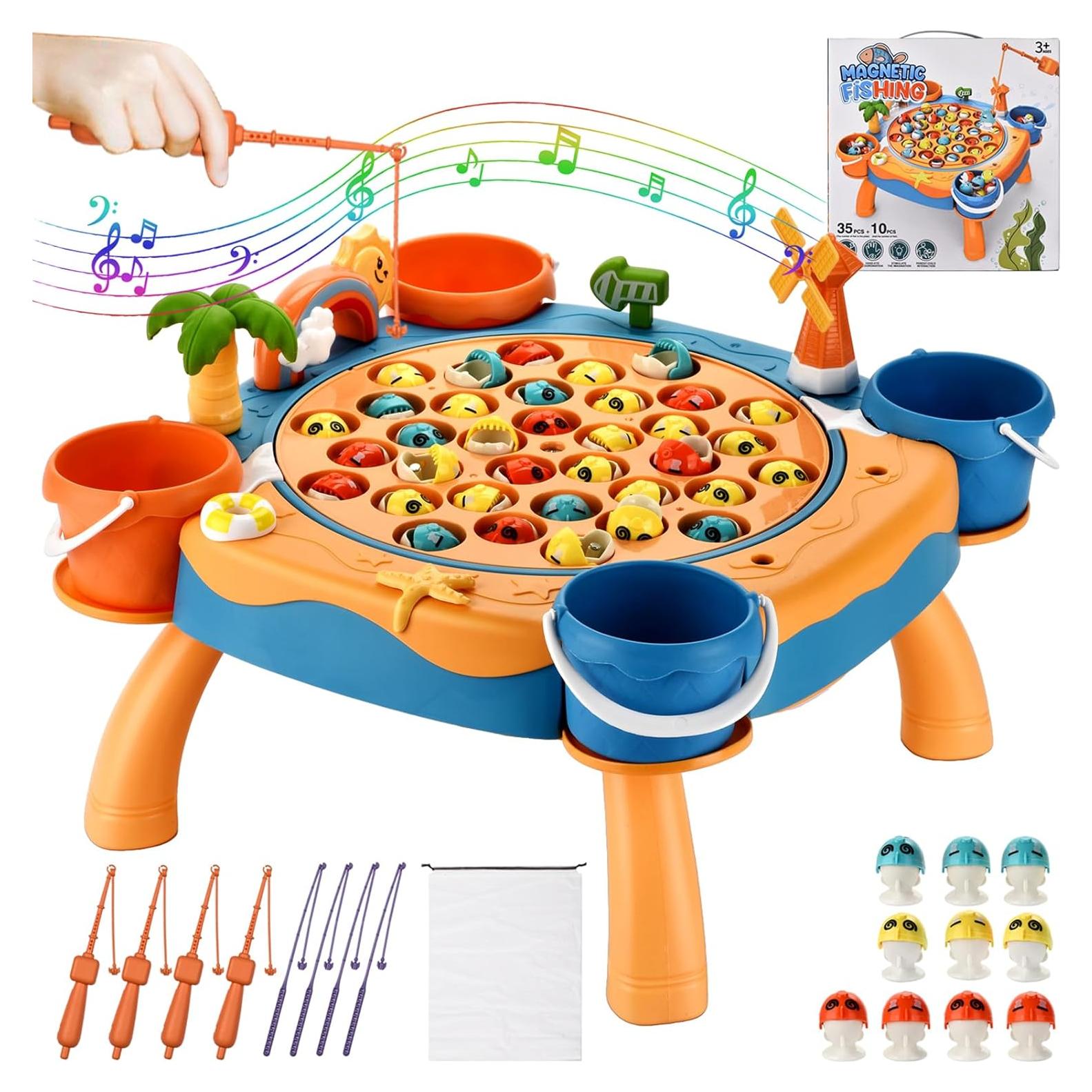 Juego de Pesca Magnético Jovarous 45 Peces 8 Cañas 0.95kg