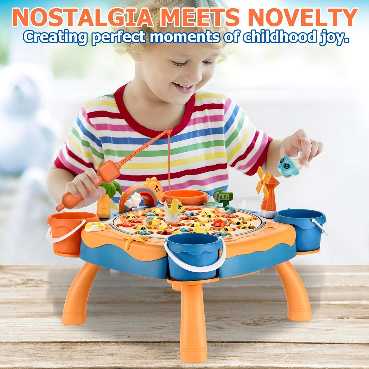 Juego de Pesca Magnético Jovarous 45 Peces 8 Cañas 0.95kg