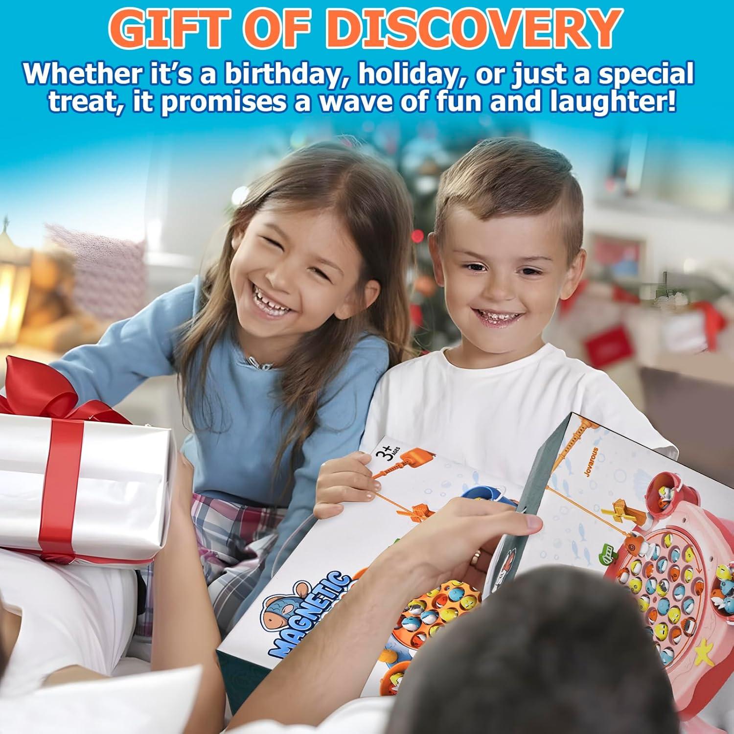 Juego de Pesca Magnético Jovarous 45 Peces 8 Cañas 0.95kg