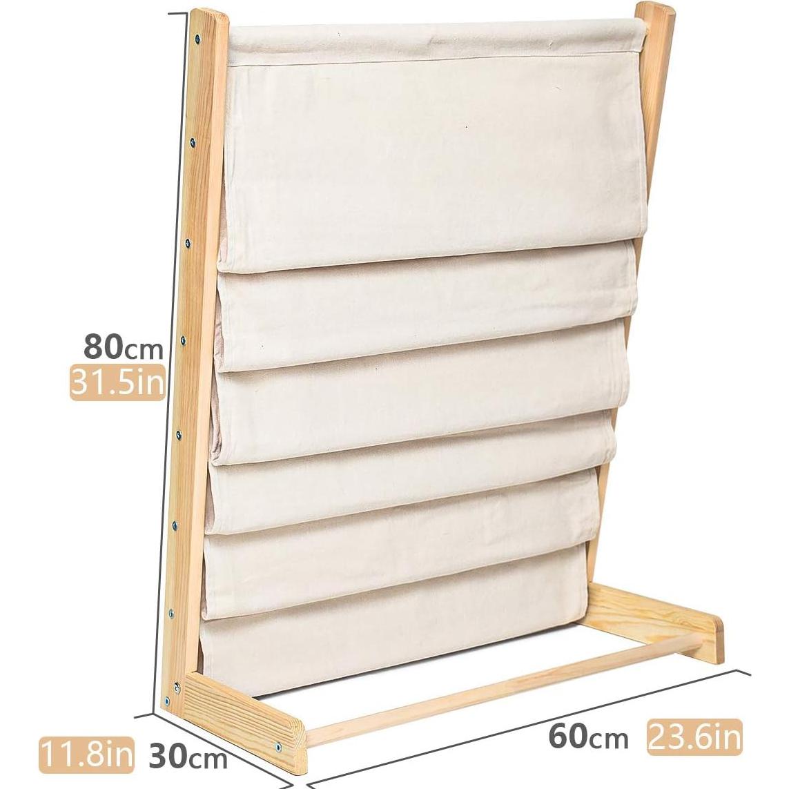 Estante de Libros Sling Morimoe 6 Niveles Beige 60x30x80cm