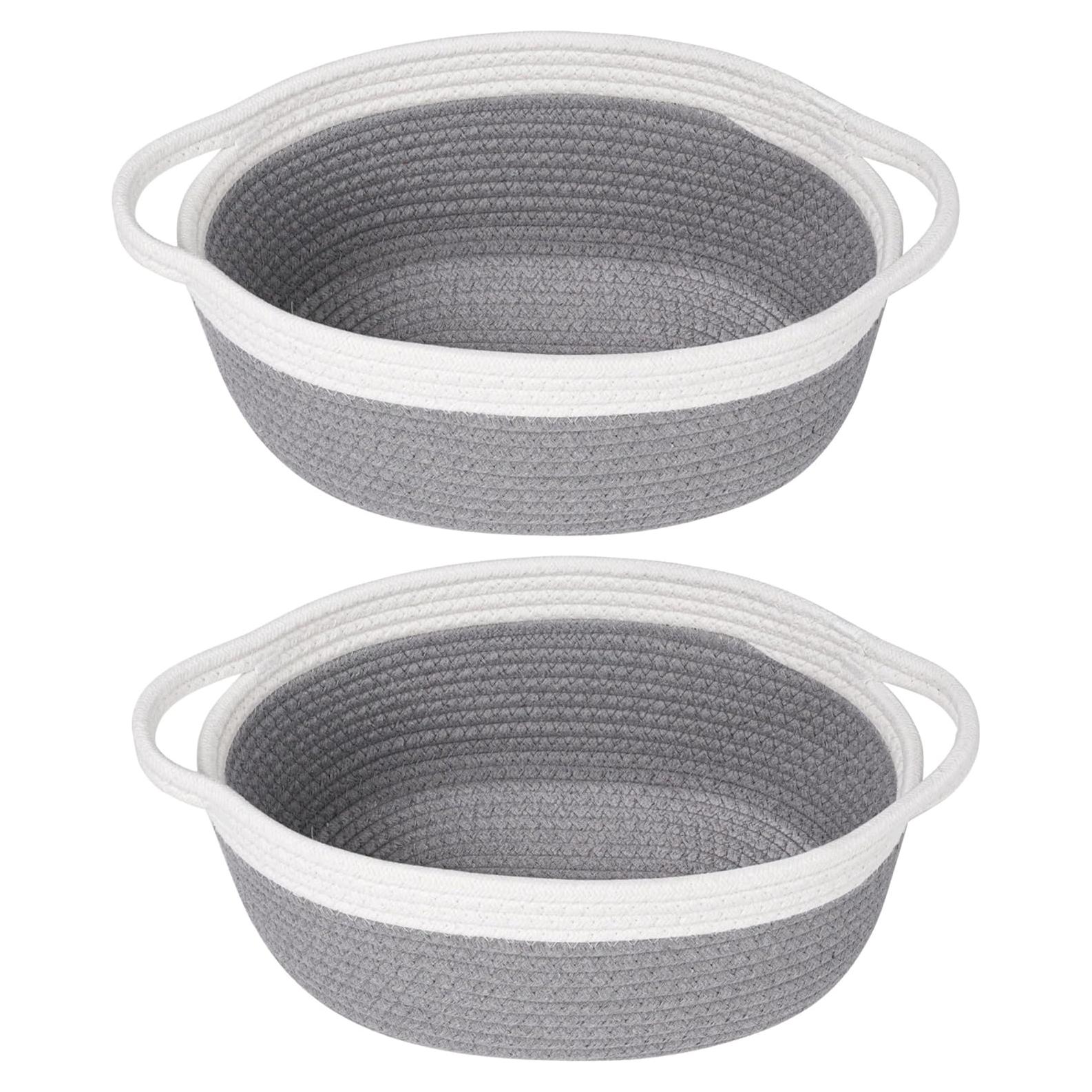 Cestas de Almacenamiento Tejidas QFLQFL 30.48x20.32cm - 2 Piezas