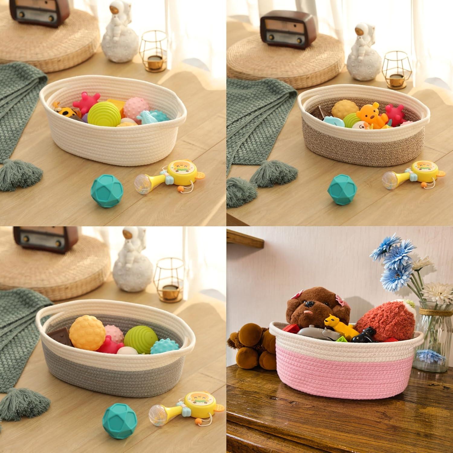 Cestas de Almacenamiento Tejidas QFLQFL 30.48x20.32cm - 2 Piezas