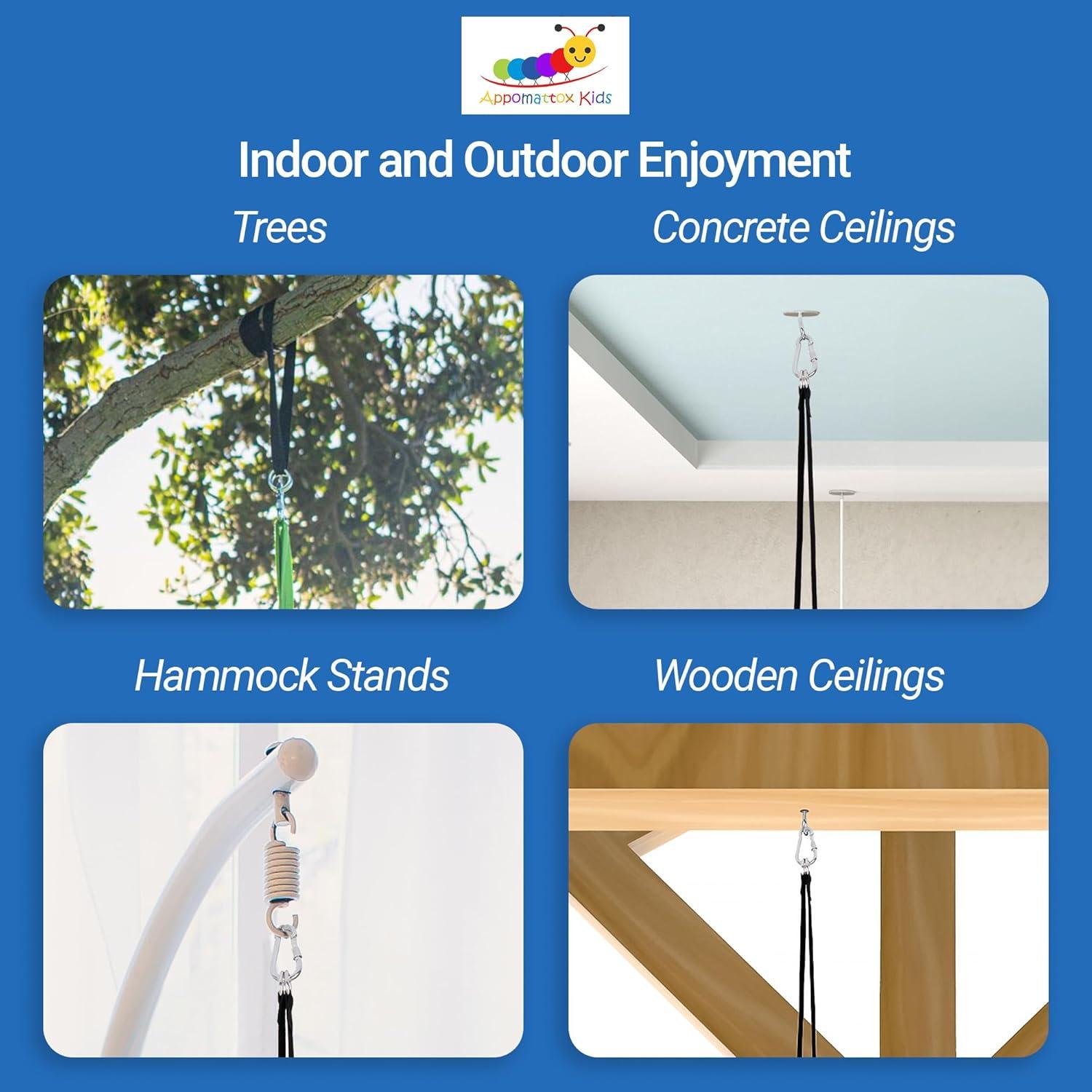 Silla Colgante para Niños Appomattox Kids Azul 145x53 cm