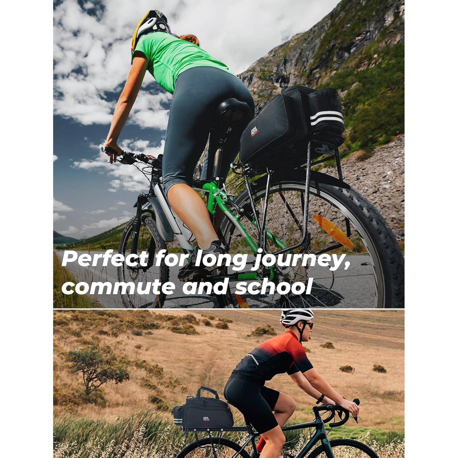 Bolsa de Bicicleta KEMIMOTO 20L Resistente al Agua Negra