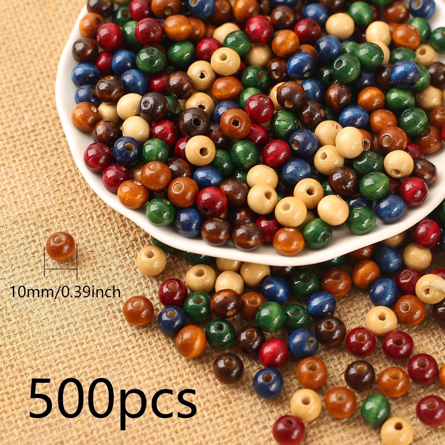 Perlas de Madera Coloridas DAHI 500pcs 10mm para Manualidades