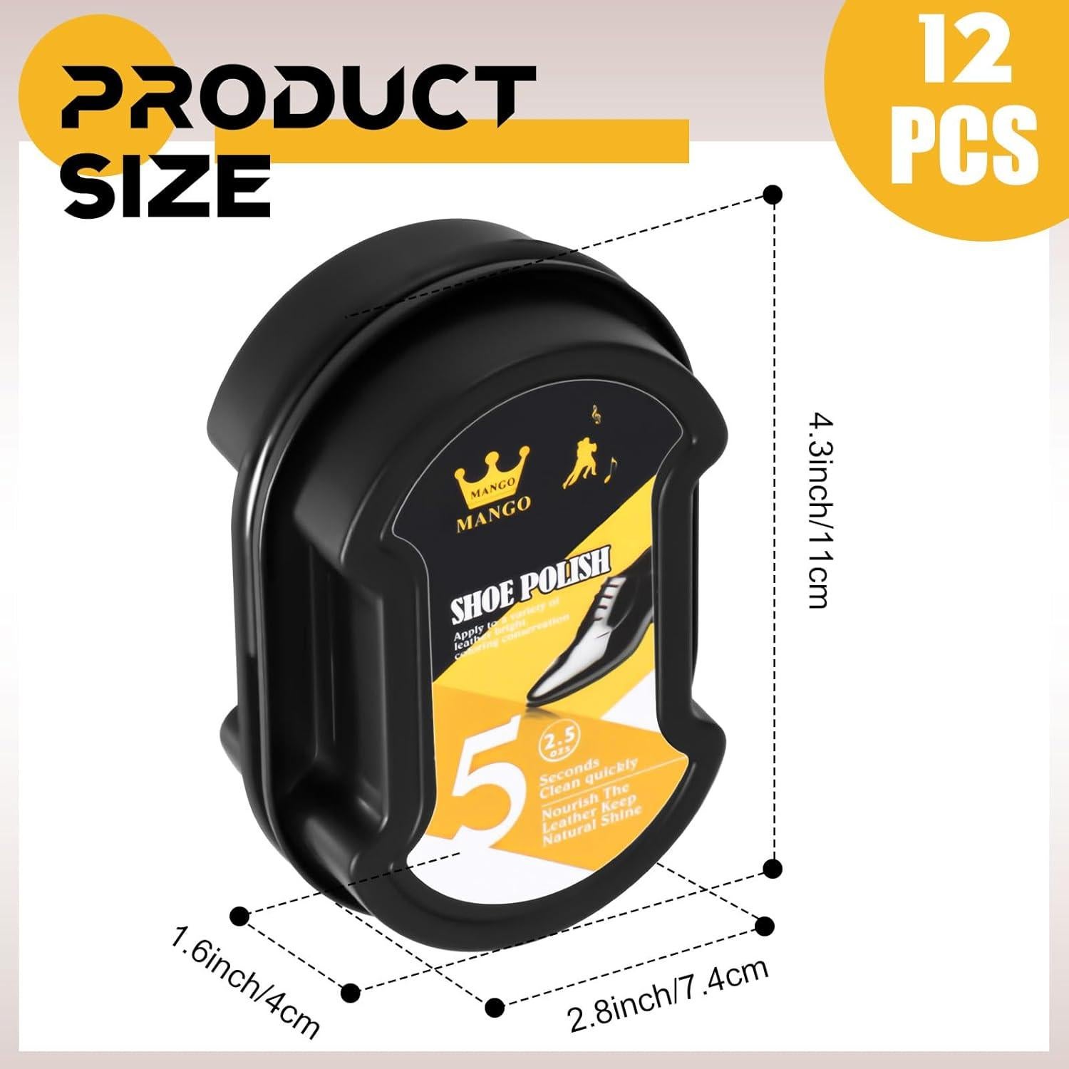 Loopeer 12 Esponjas para Brillar Zapatos Cuidado Cuero 11x7.2 cm