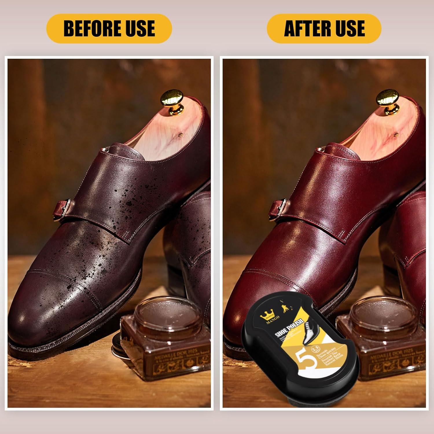 Loopeer 12 Esponjas para Brillar Zapatos Cuidado Cuero 11x7.2 cm