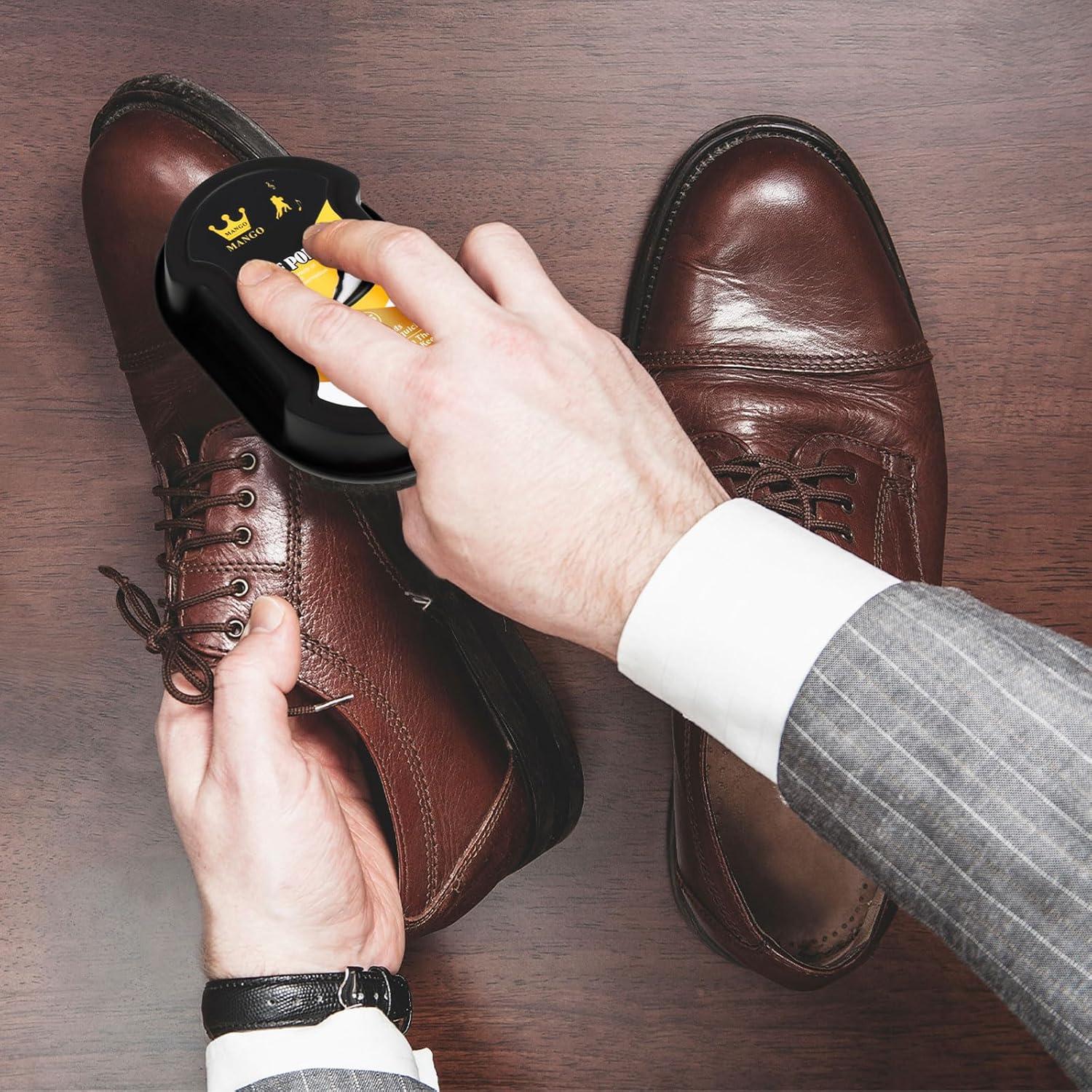 Loopeer 12 Esponjas para Brillar Zapatos Cuidado Cuero 11x7.2 cm