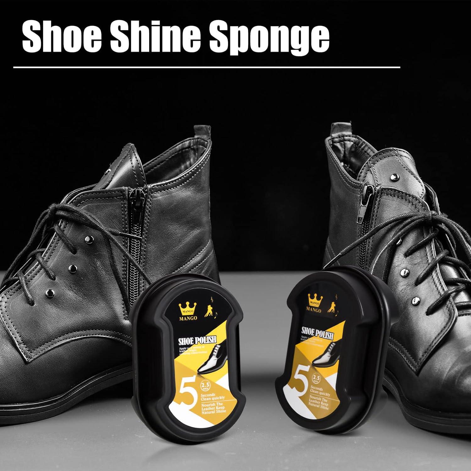 Loopeer 12 Esponjas para Brillar Zapatos Cuidado Cuero 11x7.2 cm