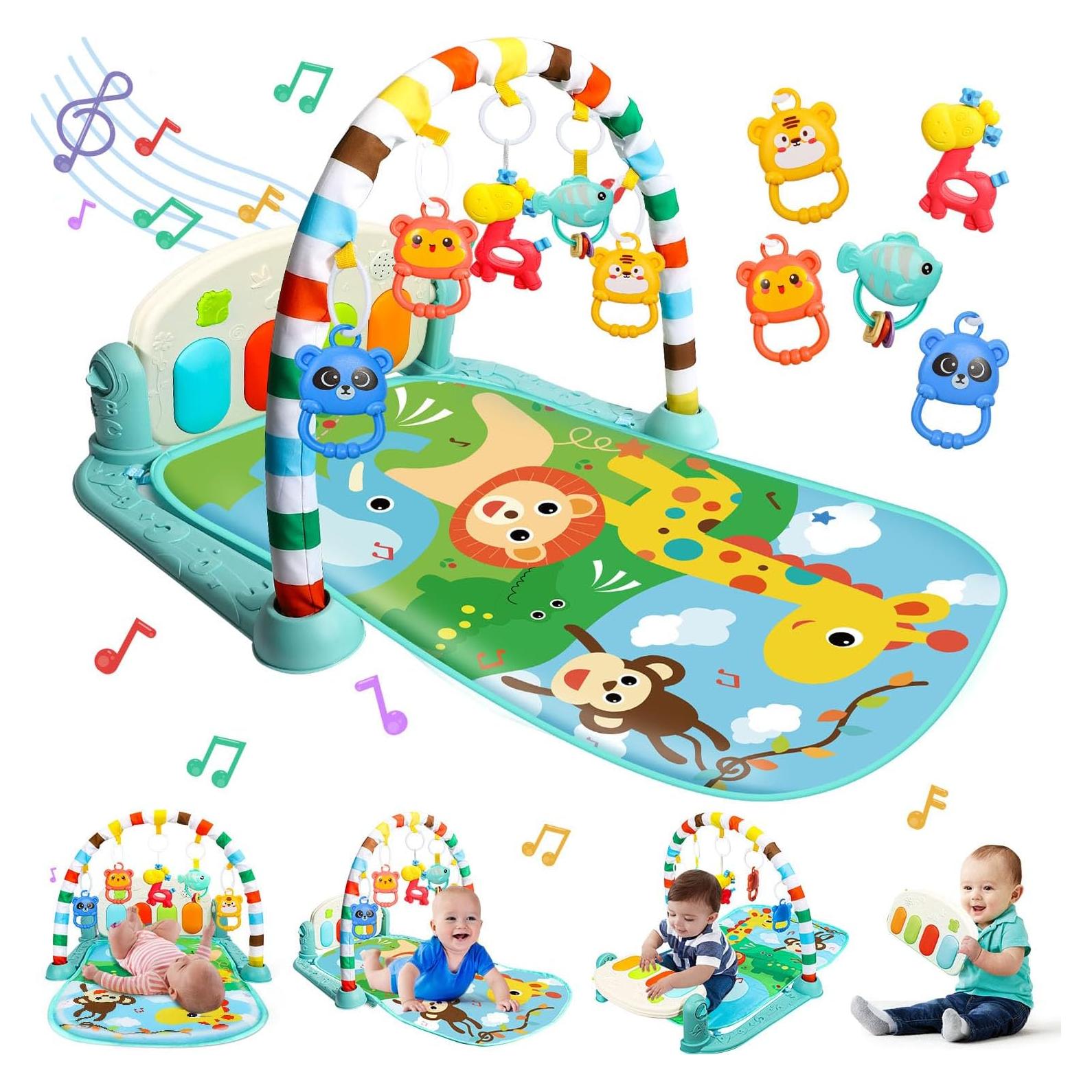 Alfombra de Juego para Bebés TOY Life Verde - Piano Musical 0-12 Meses