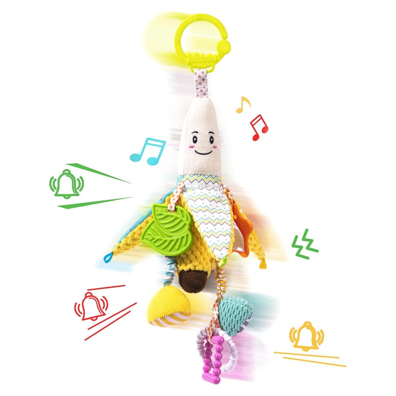Sonajero Musical Jollybaby Plátano para Silla de Auto Bebé