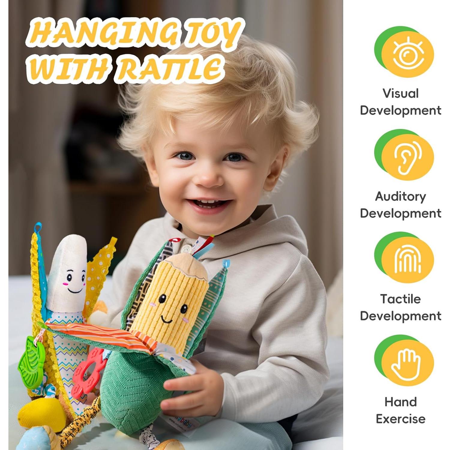 Sonajero Musical Jollybaby Plátano para Silla de Auto Bebé