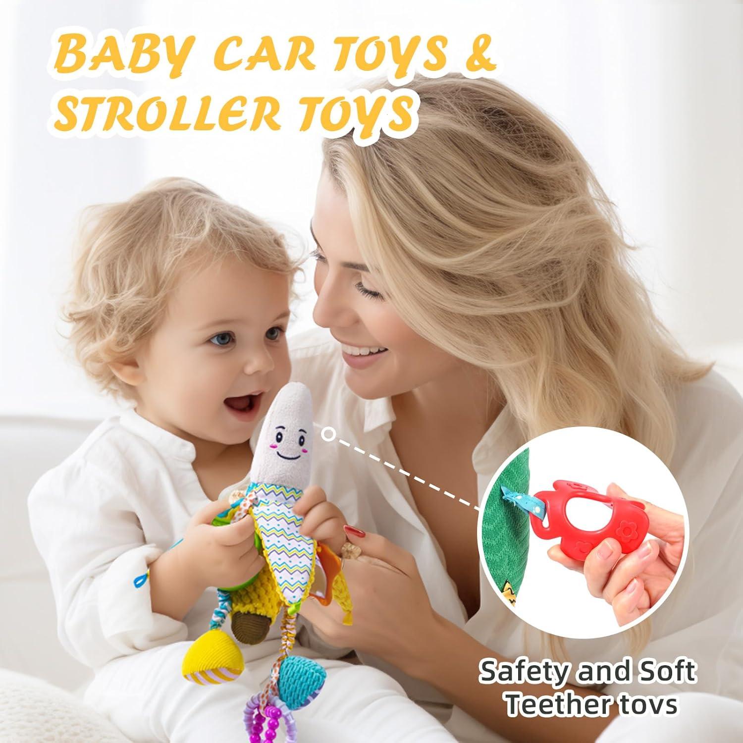 Sonajero Musical Jollybaby Plátano para Silla de Auto Bebé