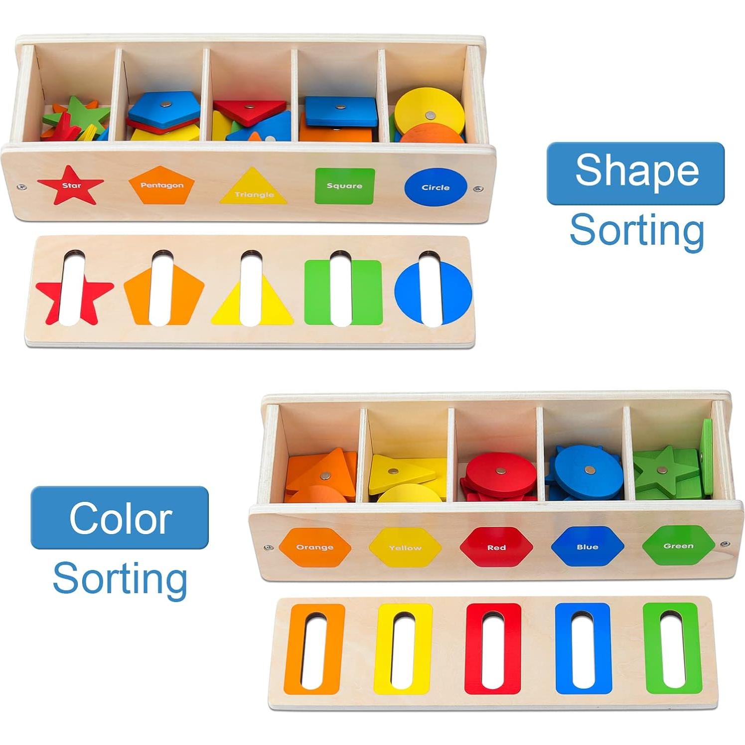 Juguete Educativo de Clasificación de Formas y Colores AISHUN Azul