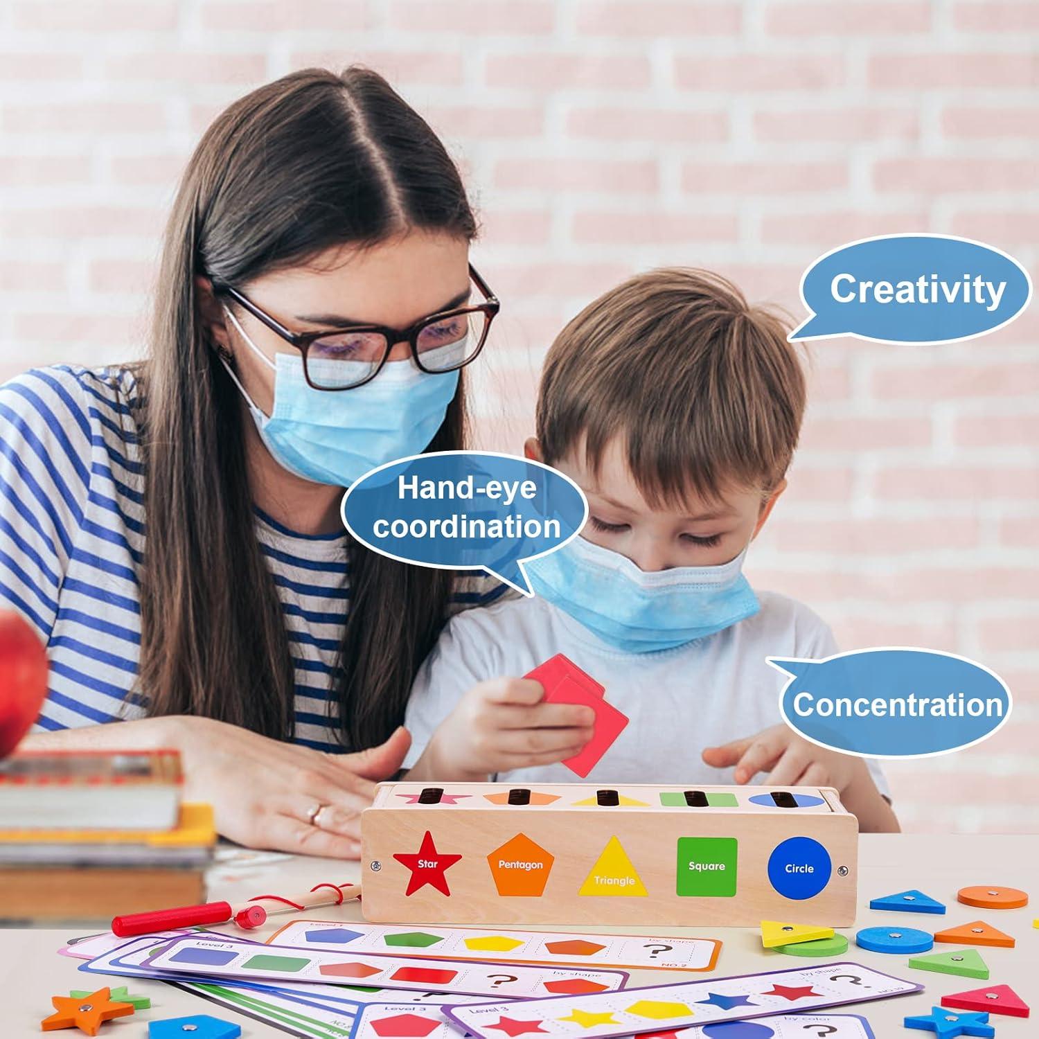 Juguete Educativo de Clasificación de Formas y Colores AISHUN Azul