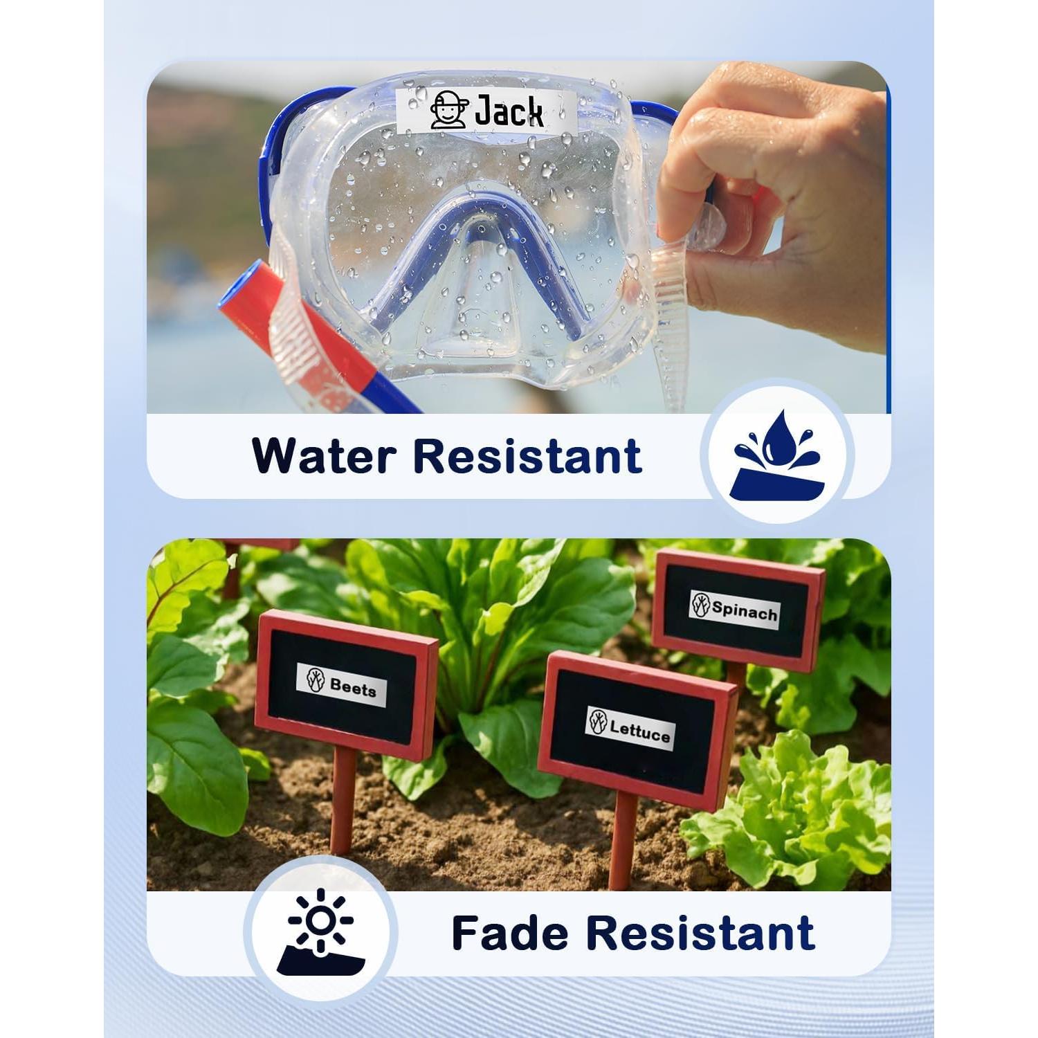 Paquete de 6 Cintas de Etiquetas Anycolor TZe-241 18mm Negro sobre Blanco