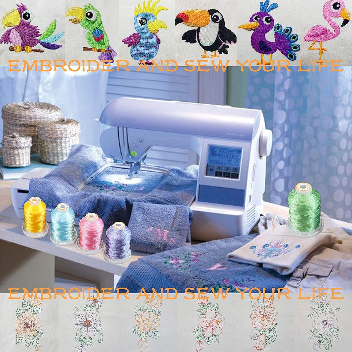 Kit de Hilos de Bordar 1000M 42 Bobinas Poliester Nuevo Brothread