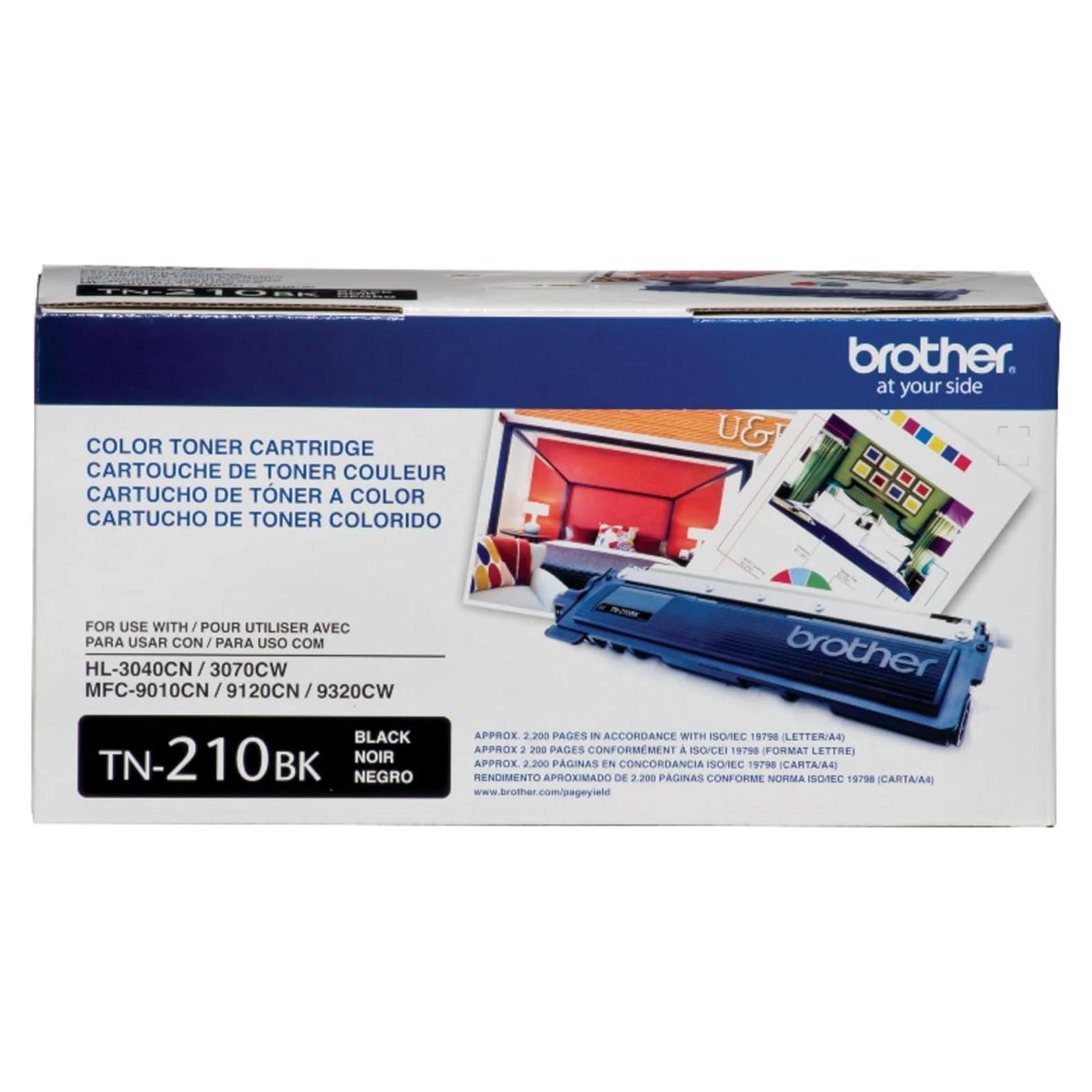 Cartucho de Tóner Brother TN-210BK Negro 2200 Páginas