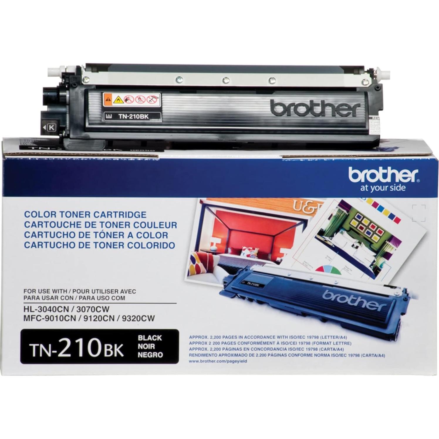 Cartucho de Tóner Brother TN-210BK Negro 2200 Páginas