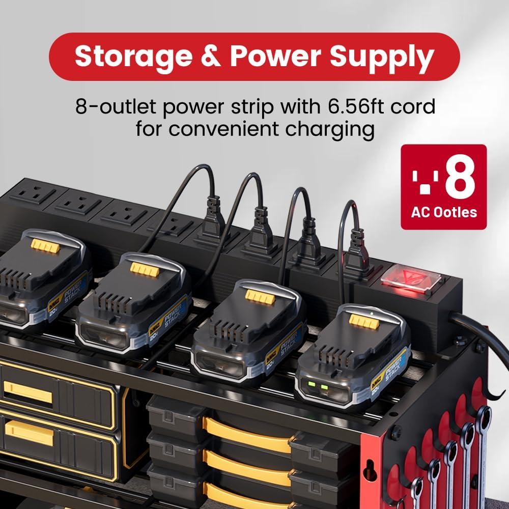 Organizador de Herramientas DIOOSN 4 Capas con Toma de Corriente