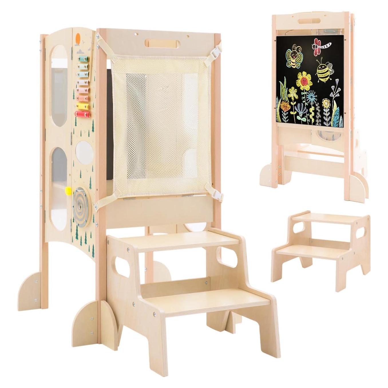 Torre de Aprendizaje Plegable OgiOgi para Niños Beige
