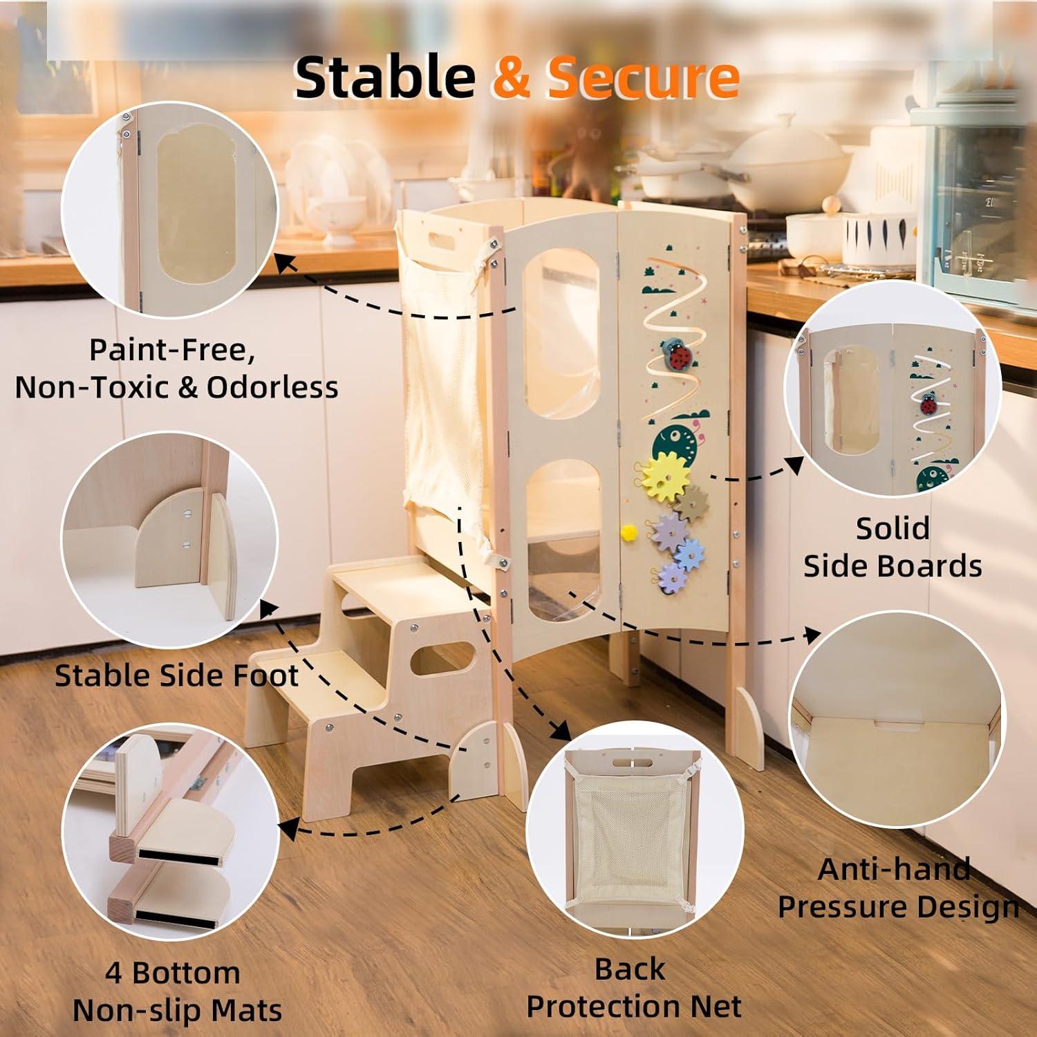 Torre de Aprendizaje Plegable OgiOgi para Niños Beige