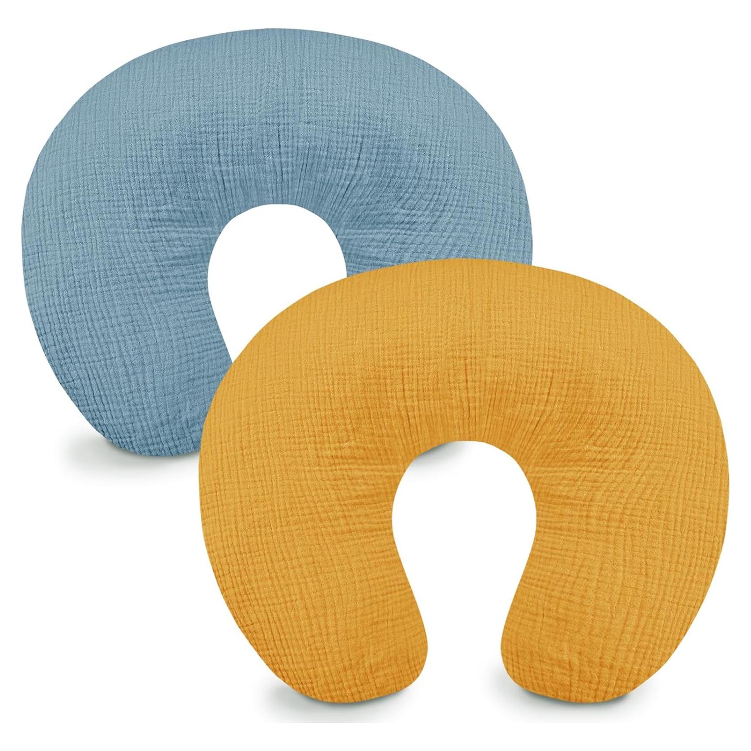 Cubiertas de Almohada de Lactancia Hooyax 2 Piezas Algodón Muslin