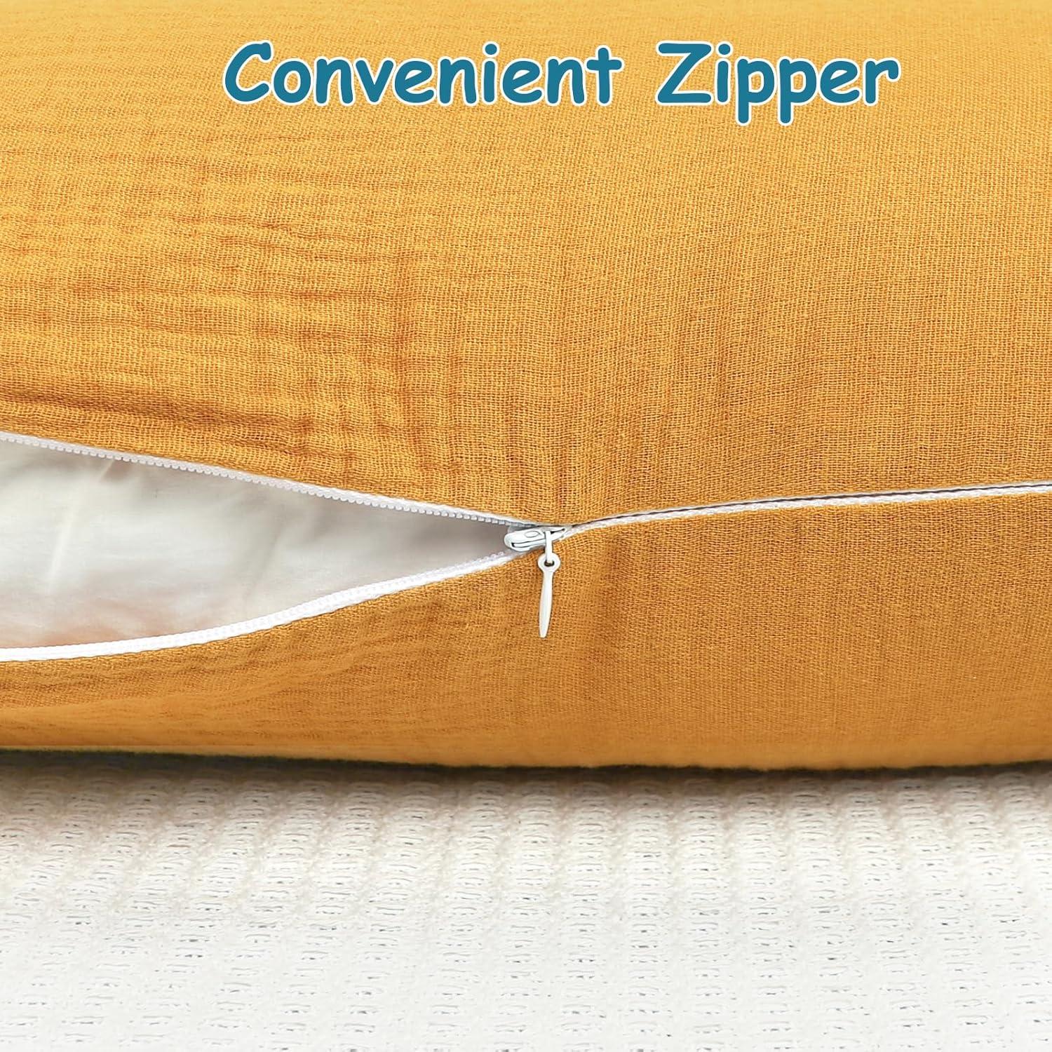 Cubiertas de Almohada de Lactancia Hooyax 2 Piezas Algodón Muslin