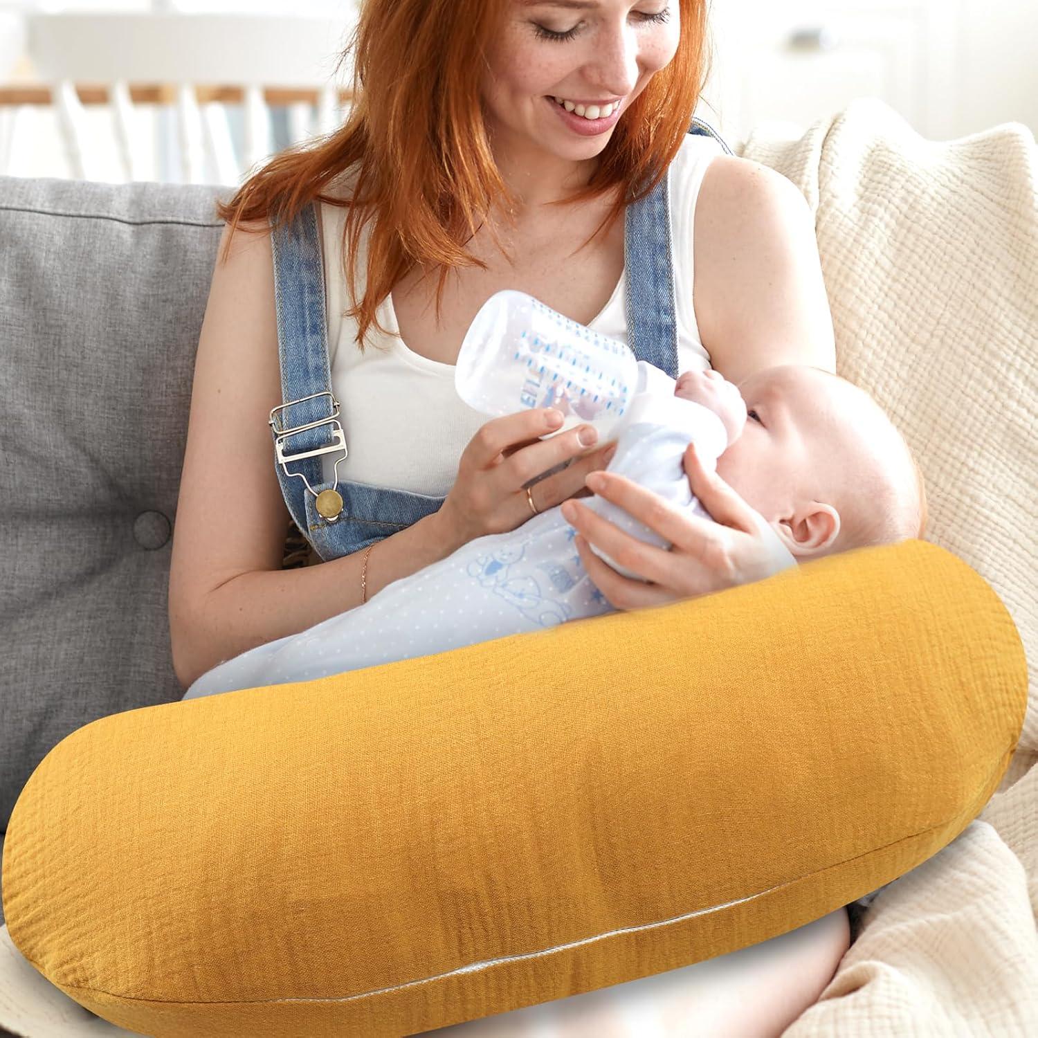 Cubiertas de Almohada de Lactancia Hooyax 2 Piezas Algodón Muslin