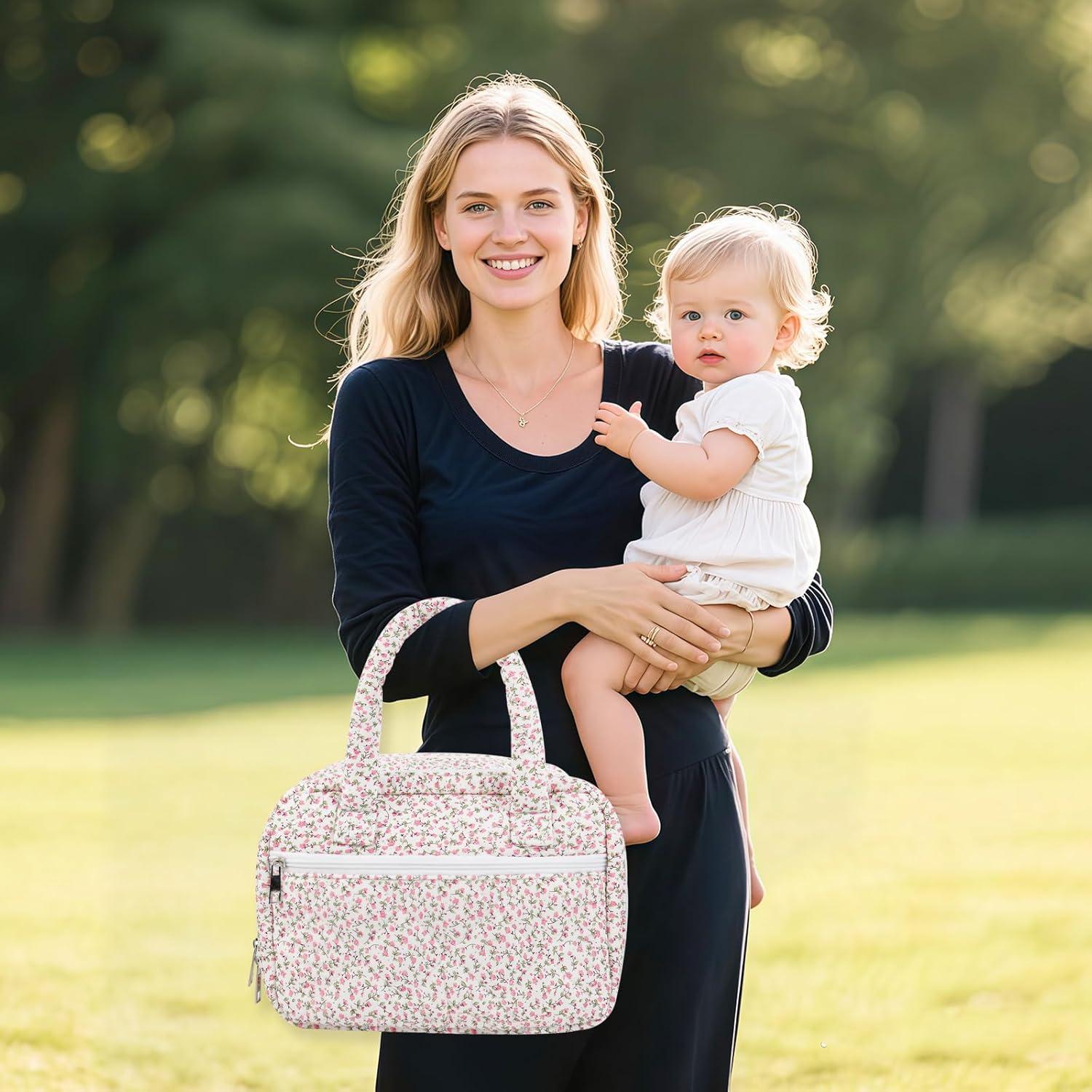 Bolsa para Bomba de Pecho Portátil Momcozy Rosa 28x19.8x17.8 cm