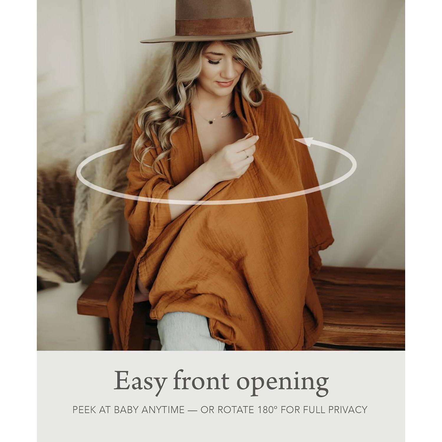 Funda de Lactancia Indi by Kishu Baby Muselina Orgánica Caramelo