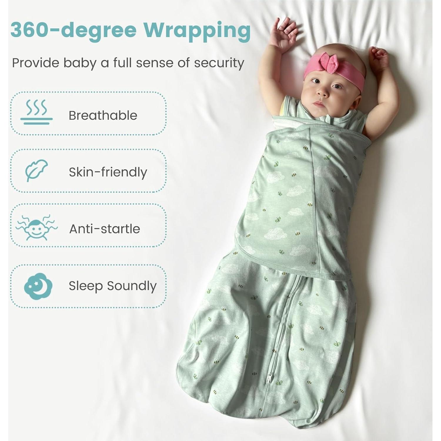 Saco de Sueño Bebé LILBESTIE 0-6 Meses 100% Algodón 1.0 Tog