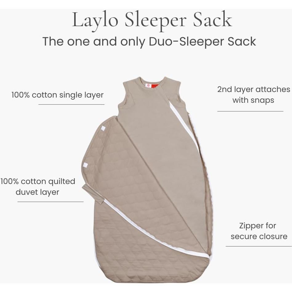 Saco de Dormir Embe Laylo Sleep Sack Duo 100% Algodón 6-24 Meses