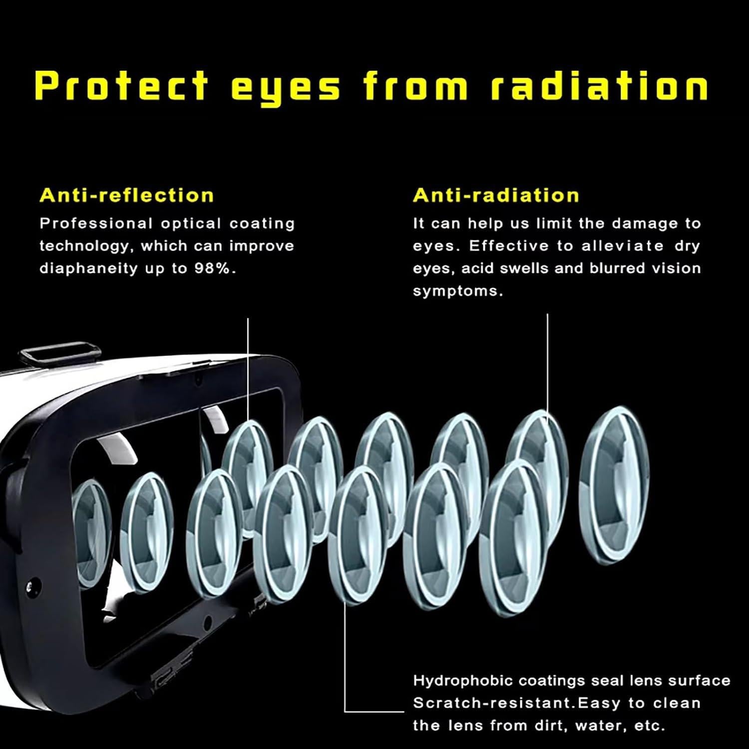 Auriculares VR UMEEUTOO 3D para Smartphone 4.5-6.3" HD