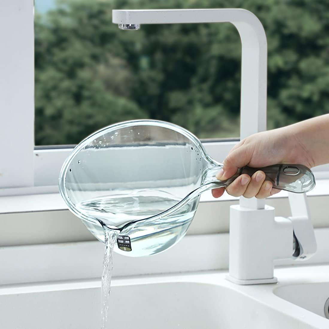 Cucharón de Plástico Hiprecky 2L Verde y Violeta para Baño