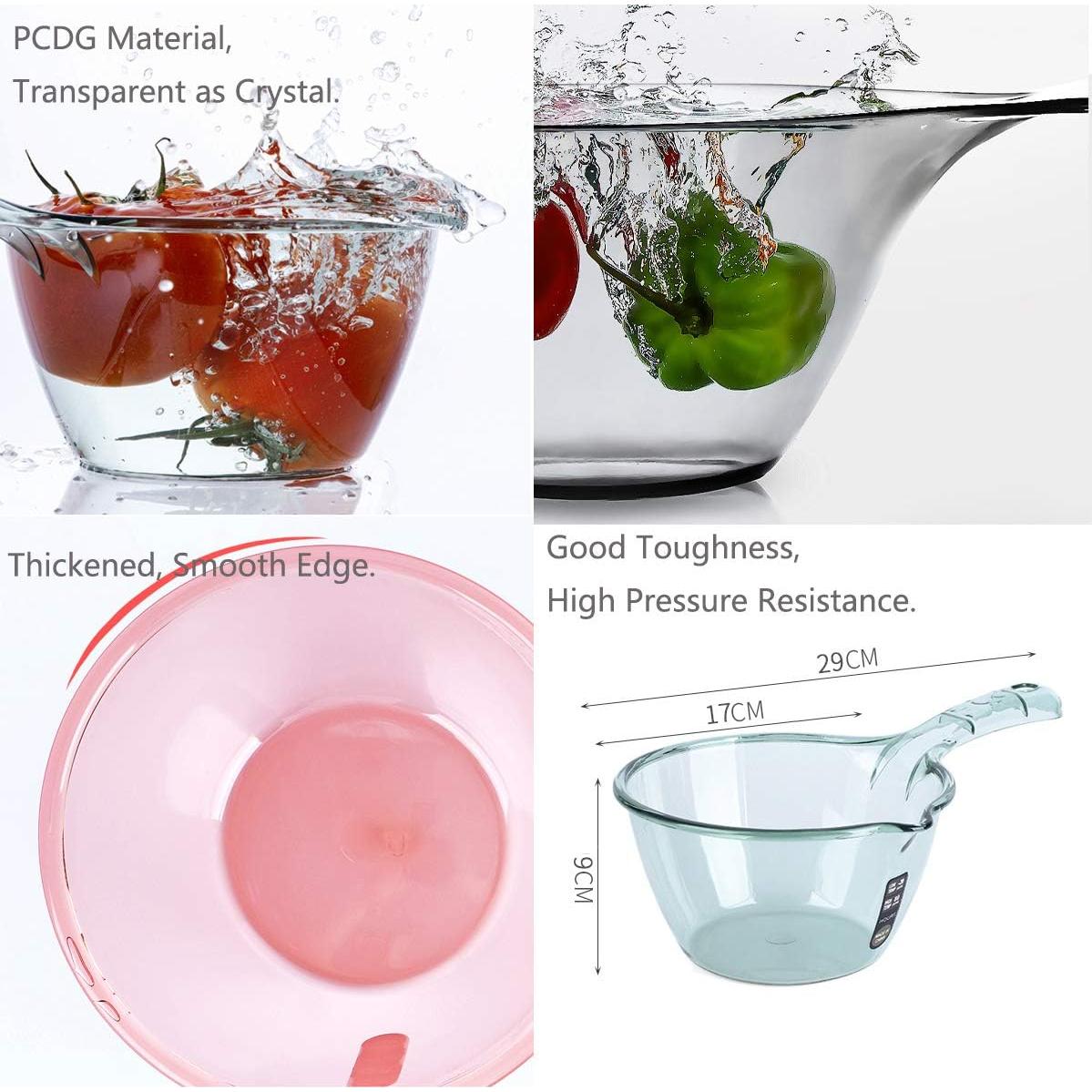 Cucharón de Plástico Hiprecky 2L Verde y Violeta para Baño