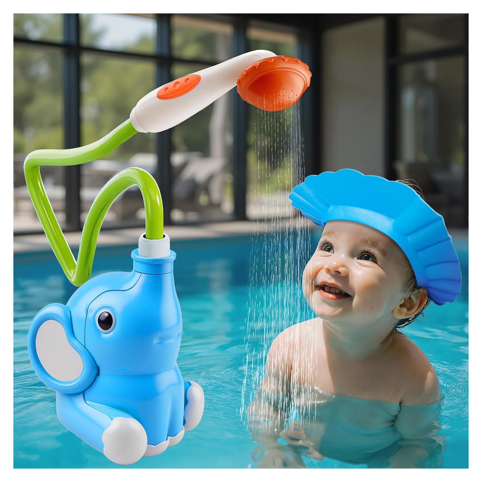 Juego de Cabezal de Ducha Elefante Fanfoobi + Gorro Bebé