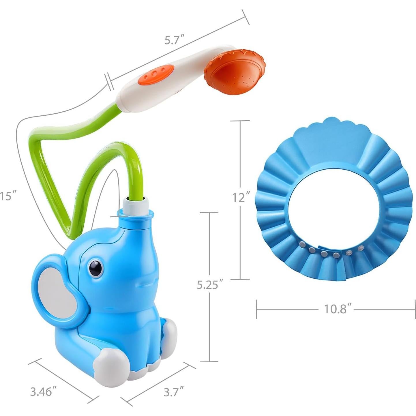 Juego de Cabezal de Ducha Elefante Fanfoobi + Gorro Bebé