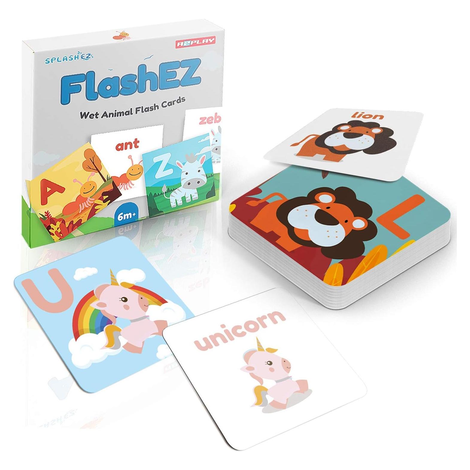 Tarjetas de Flash SplashEZ A-Z para Baño - Aprendizaje Divertido