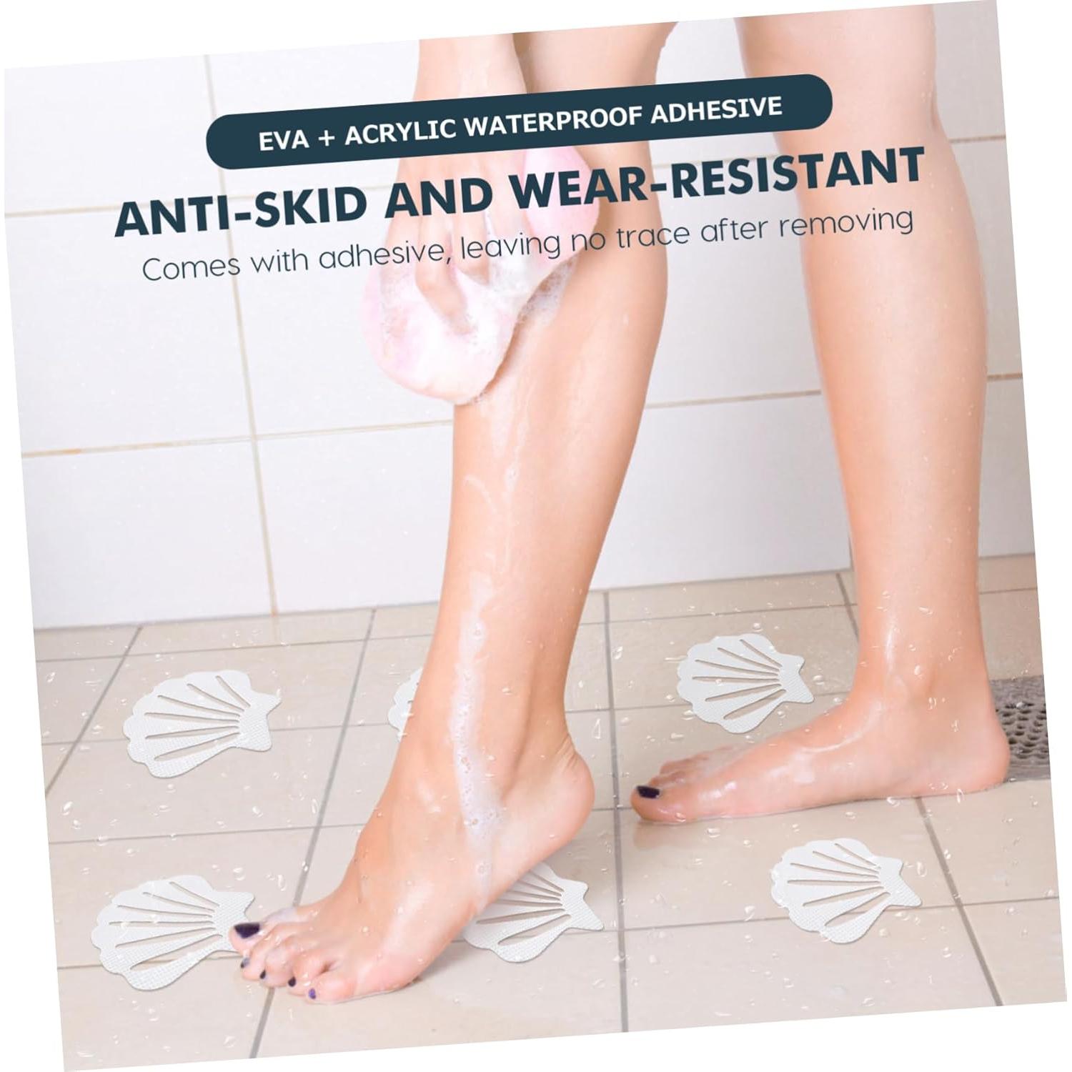 12 Pegatinas Antideslizantes para Bañera TOPBATHY Concha Marina