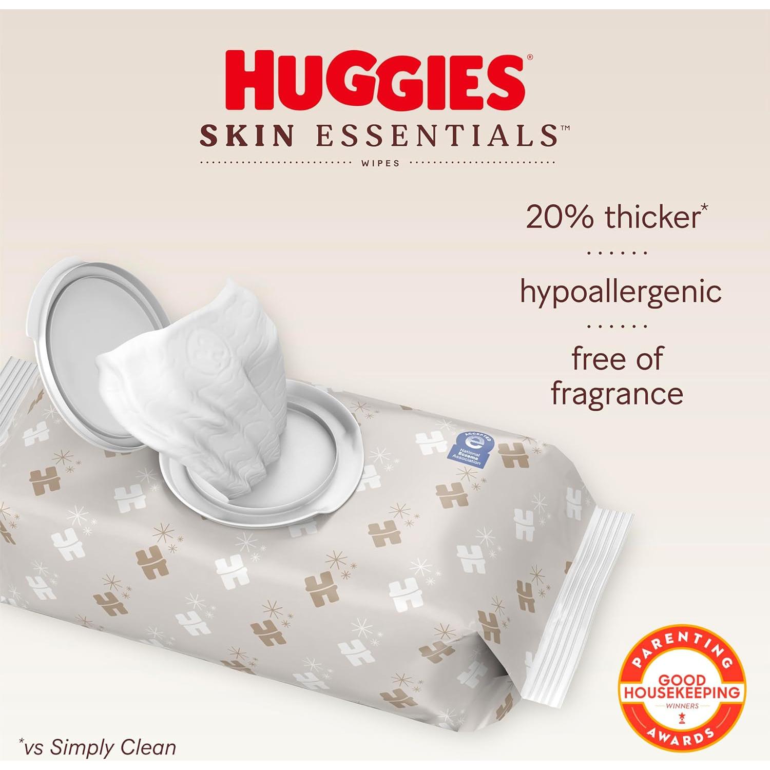Toallitas Huggies Skin Essentials Bebés Hipoalergénicas 112 Unidades