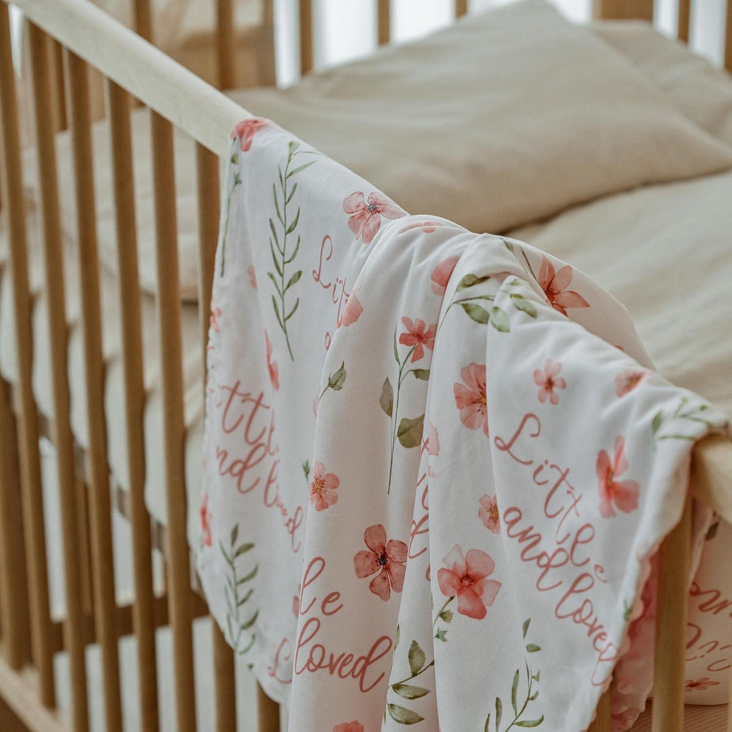 Manta Floral Rosa para Bebés Civarua Kids 76x102 cm Suave